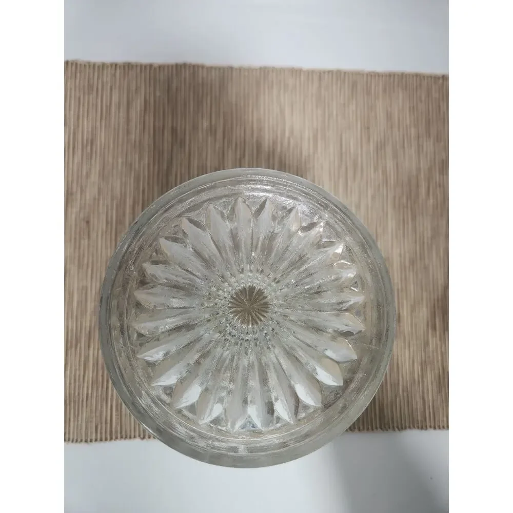 Anchor Hocking Wexford Footed Pedestal Bowl Scalloped Rim 7”